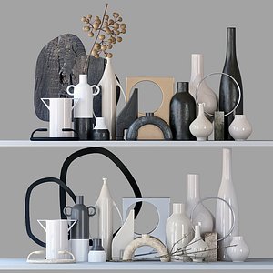 3D model decor set vase