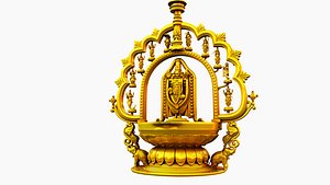 oil lamp balaji venkateswara Dashavatara lakshmi 3D