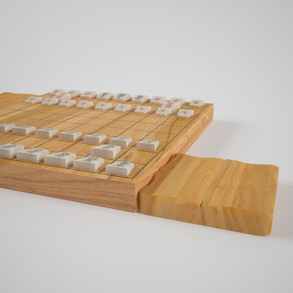 3D model Chess Japanese Shogi - 4 masked - traditional VR / AR / low-poly