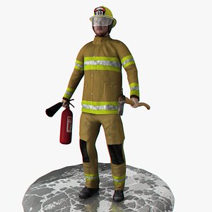 Realtime Firefighter Rigged