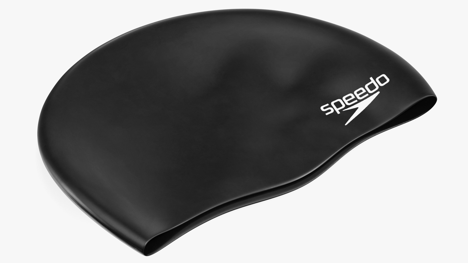 Speedo Black Waterproof Swimming Cap 3D model preview