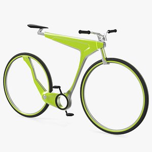3D Futuristic Electric Bike Green