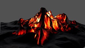 3D model volcano