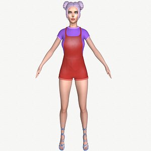3D Maya Modular Girl 7