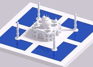 Cartoon Indian Taj Mahal