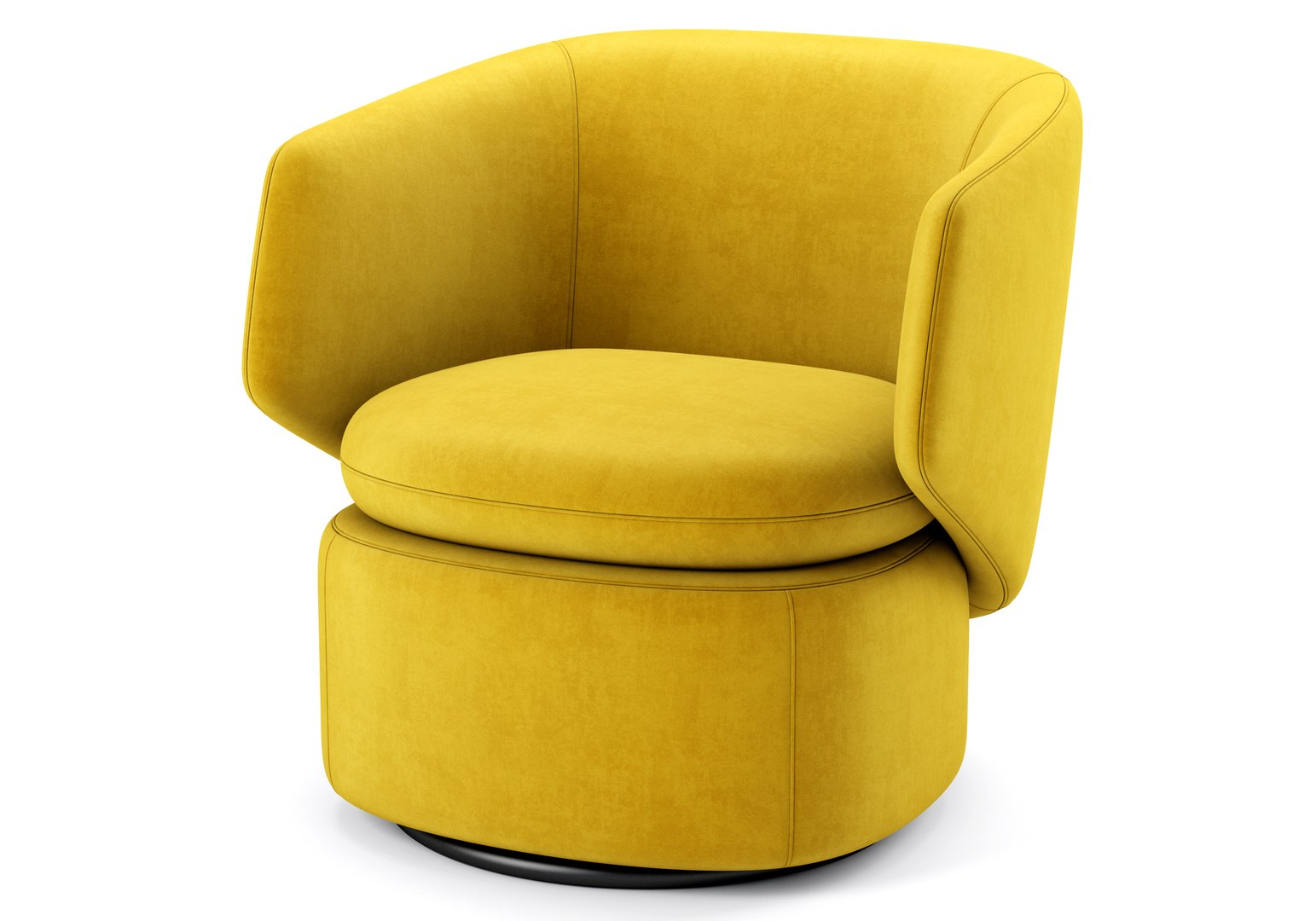 Crescent Swivel Chair Westelm 3D - TurboSquid 1956684