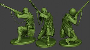 soldier ww2 m7 grenade 3D model