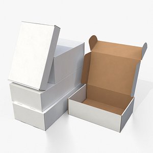 Mailer Boxes - White Regular Set model