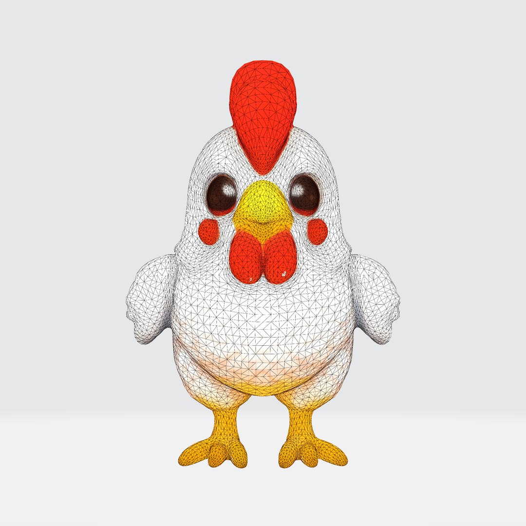 Cartoon Chicken 3D Model - TurboSquid 2274730