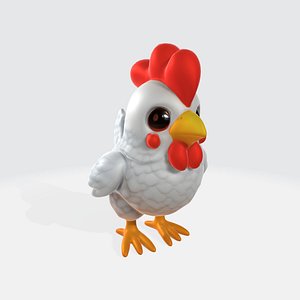 Cartoon Chicken 3D model