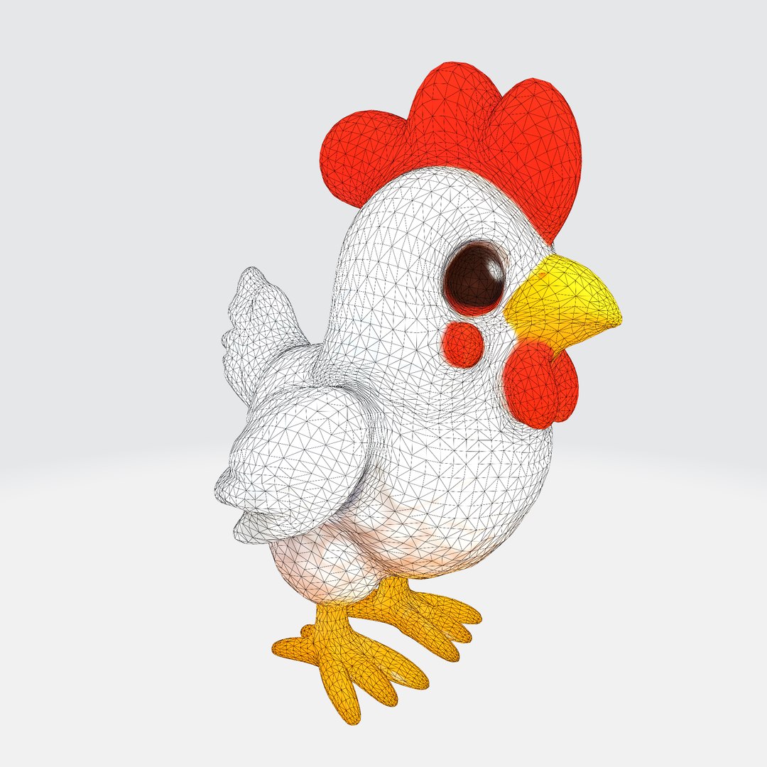 Cartoon Chicken 3D Model - TurboSquid 2274730