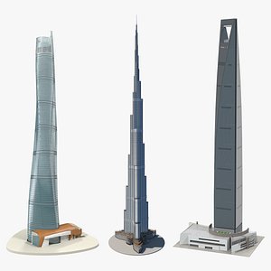 skyscrapers shanghai tower 3D