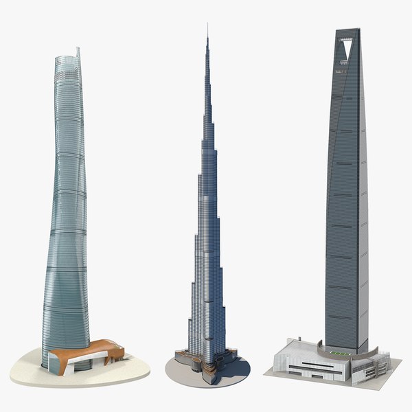 skyscrapers shanghai tower 3D