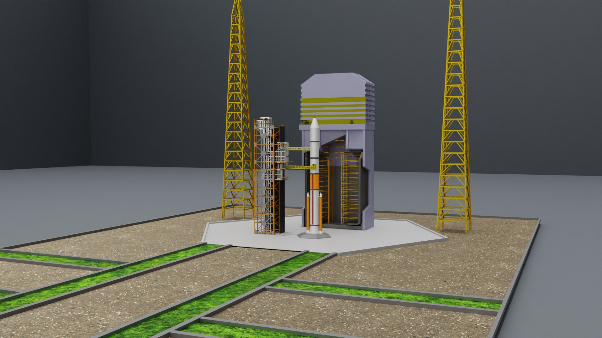 Space Center Launch Complex 3D Model TurboSquid 1924016