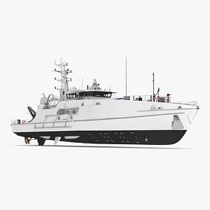 3D Cape Class Patrol Boat Rigged