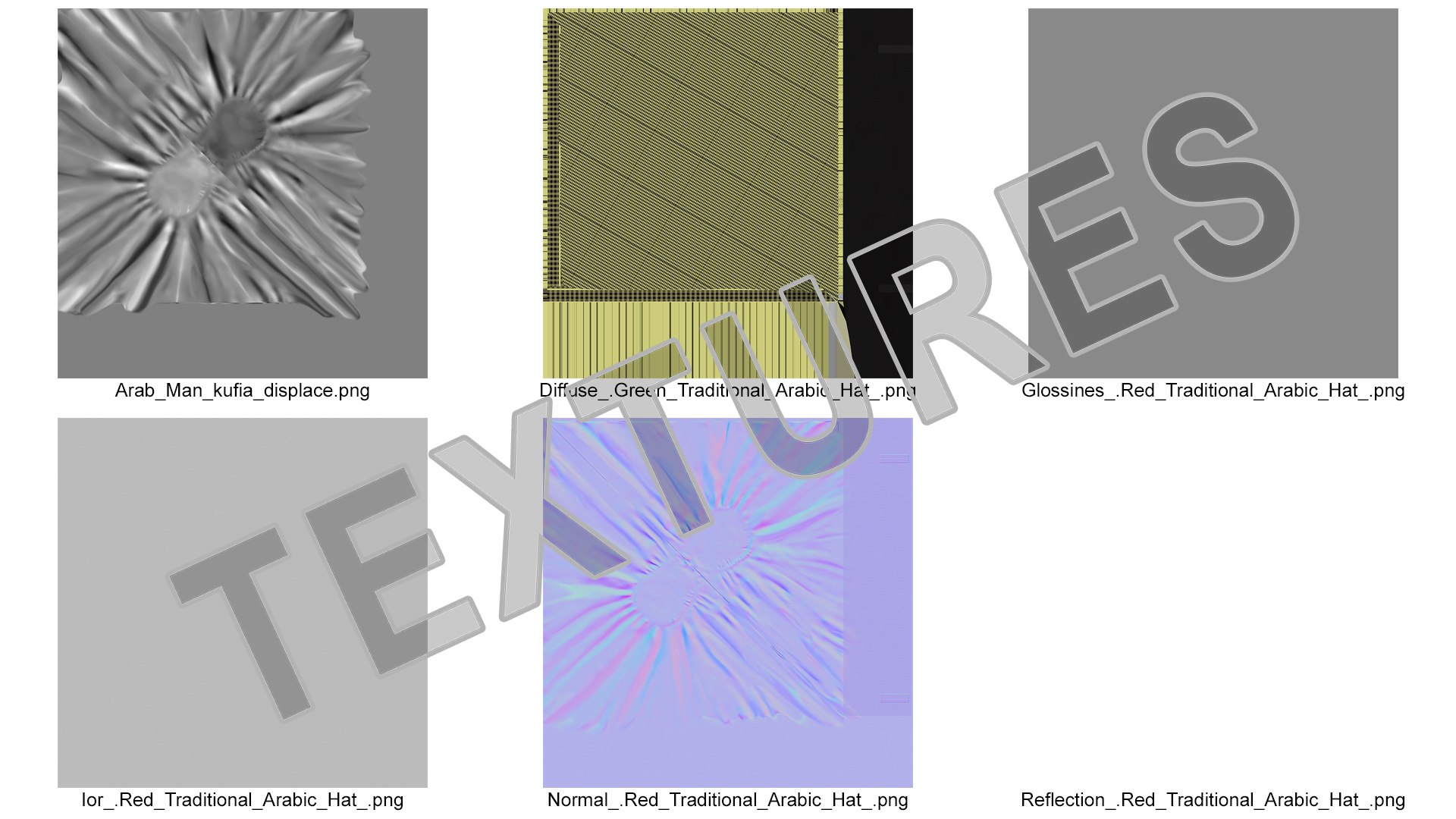 3D Green Traditional Arabic Hat Model - TurboSquid 1948106