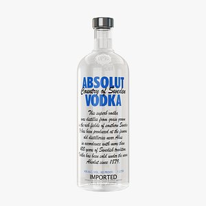absolut vodka bottle model