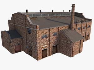 3D Factory Building 3 Low-poly model