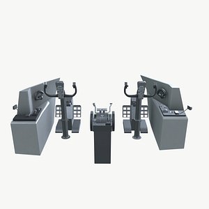 Airplane Cockpit Front Interior 3D