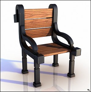 3D wood chair