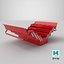 Red Metal Cantilever Tool Box 4 Tier Open