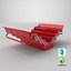 Red Metal Cantilever Tool Box 4 Tier Open