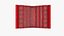 Red Metal Cantilever Tool Box 4 Tier Open