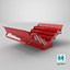 Red Metal Cantilever Tool Box 4 Tier Open