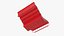 Red Metal Cantilever Tool Box 4 Tier Open