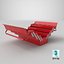 Red Metal Cantilever Tool Box 4 Tier Open