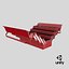 Red Metal Cantilever Tool Box 4 Tier Open