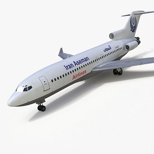 Commercial Airliner Boeing 727-100 Iran Aseman 3D