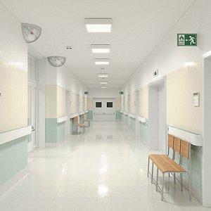 hospital hallway 3D