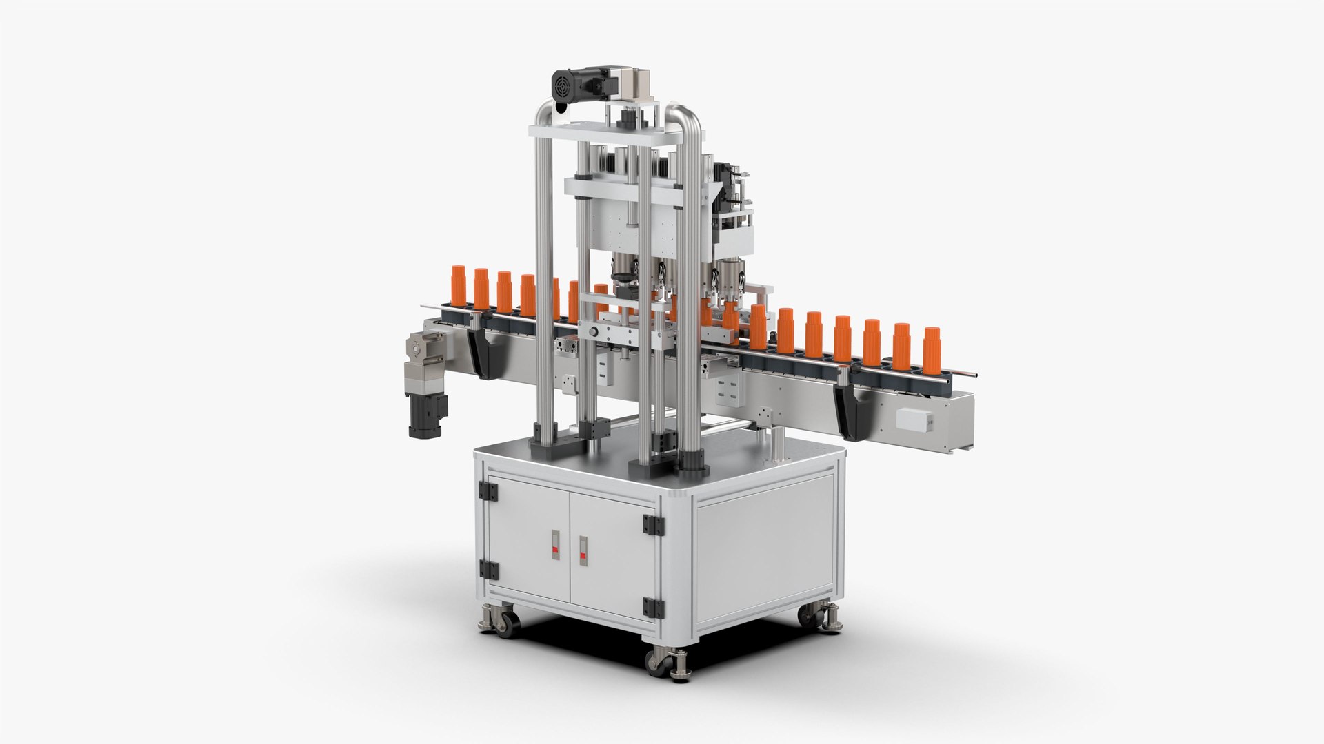 Automatic Plastic Bottle Pressing And Capping Machine 3D Model ...