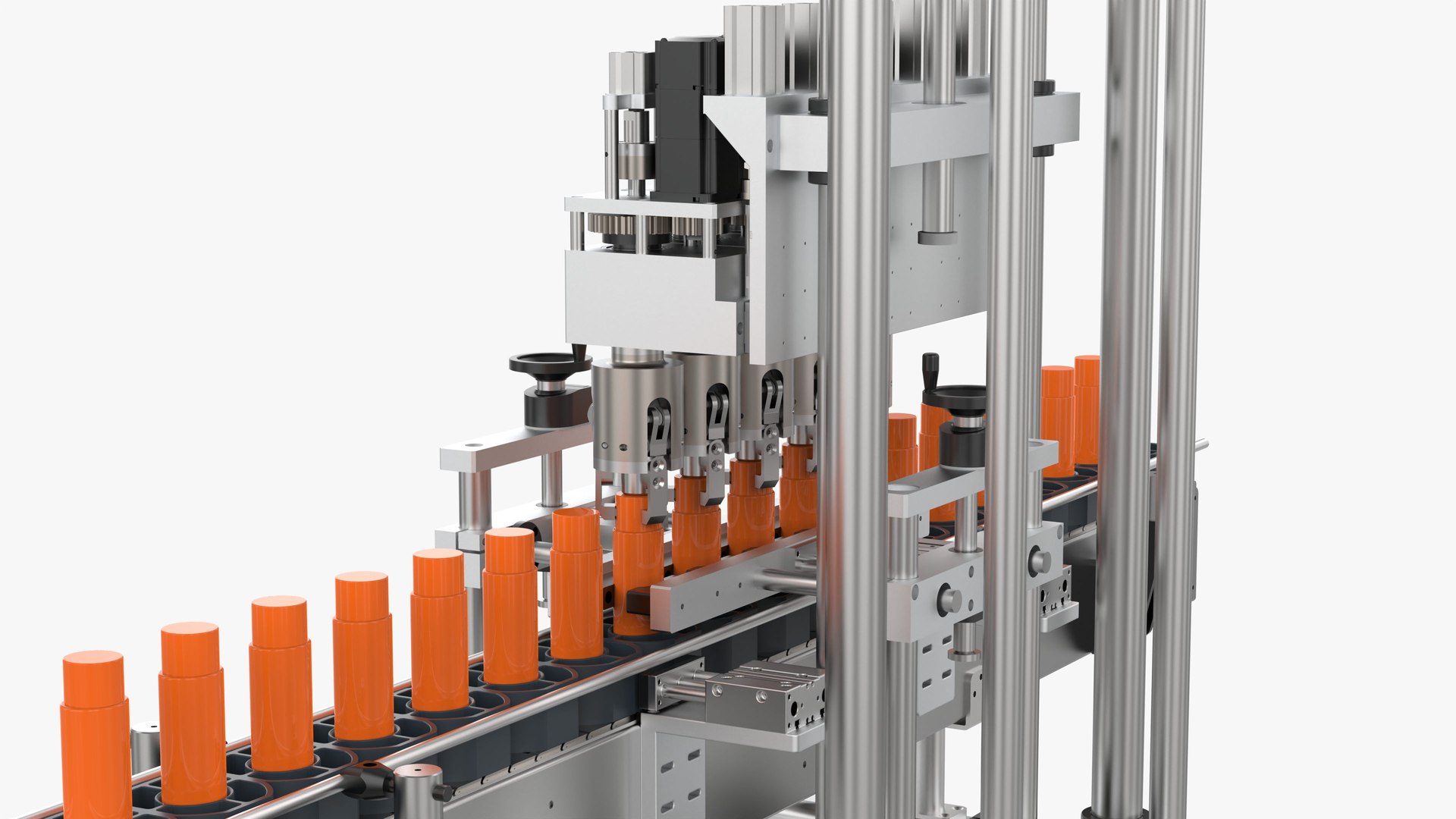 Automatic Plastic Bottle Pressing And Capping Machine 3D Model ...