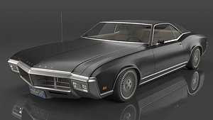 3D 1969 Buick Riviera Black