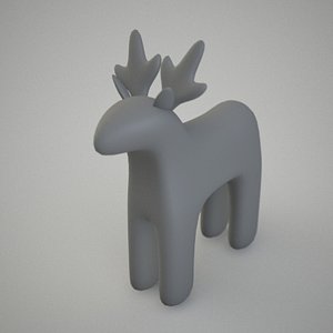 deer figure christmass 3d model