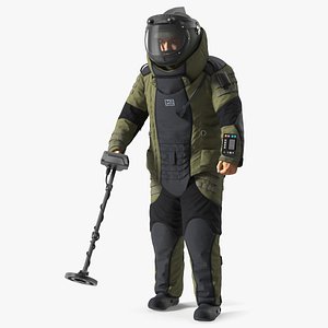 EOD 10 Bomb Suit Metal Detector 3D