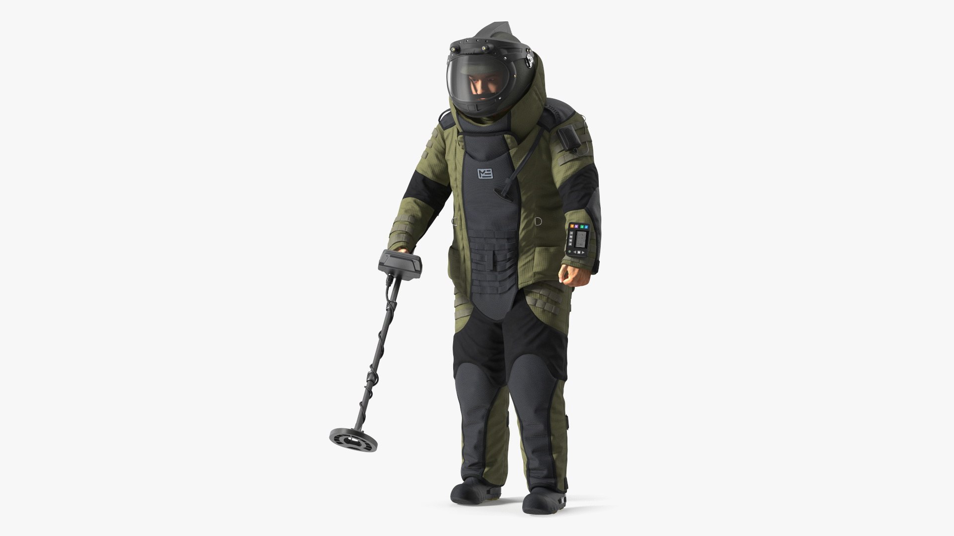 EOD 10 Bomb Suit Metal Detector 3D model preview