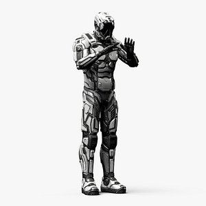 3D model Futuristic Armored Soldier Character