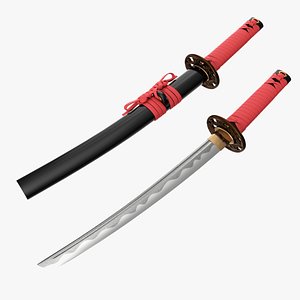 Japanese short sword O Tanto 3D