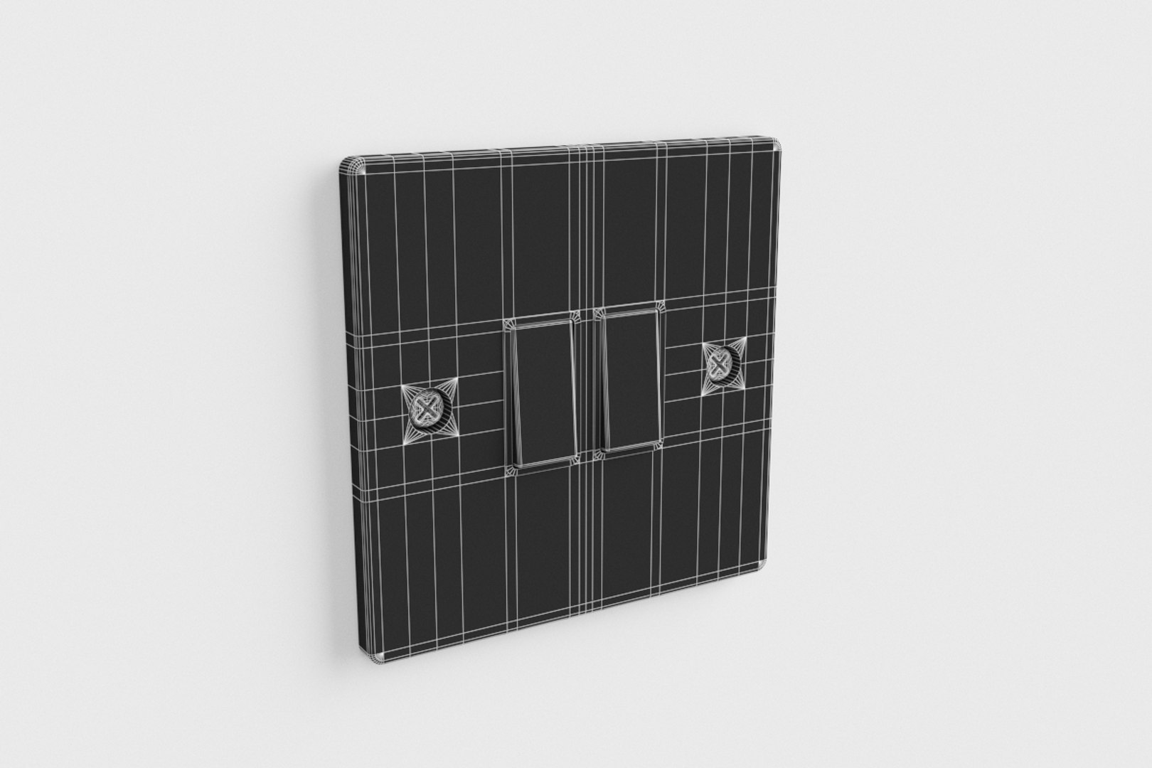 Uk Plug Sockets Switches 3d Model