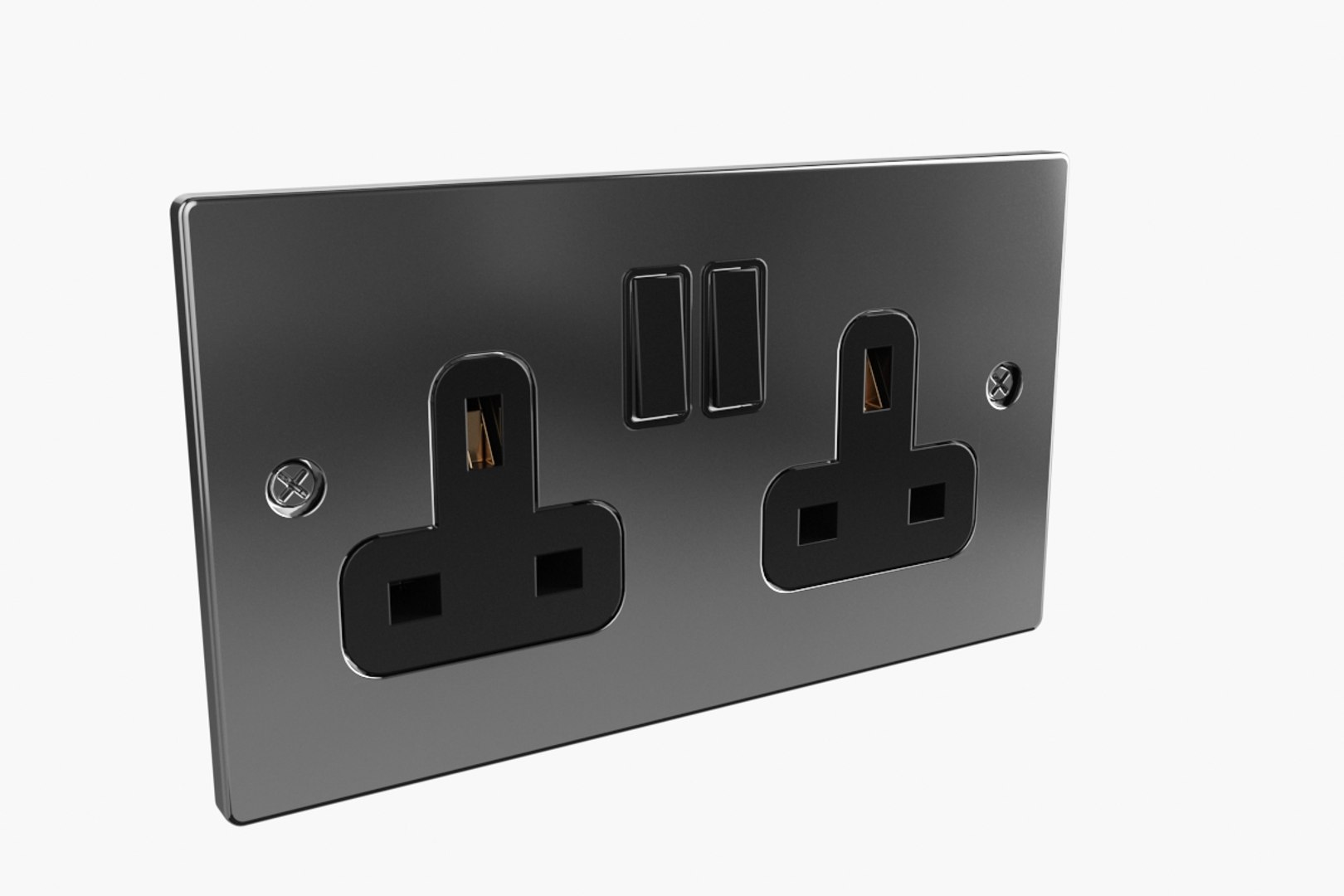 Uk Plug Sockets Switches 3d Model