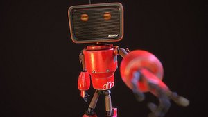 retro robot 3D
