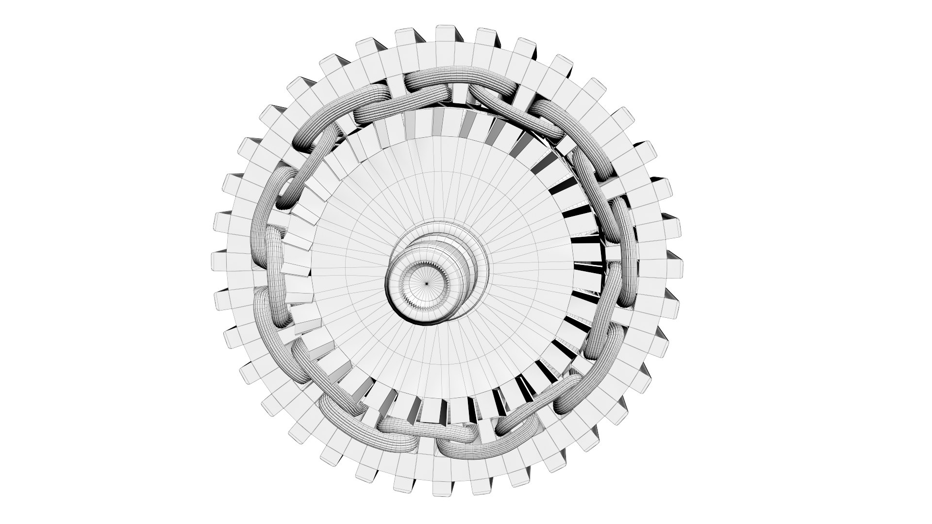 3D Model Electric Motor Rotor Stator 2 - TurboSquid 2411227