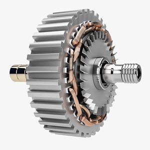 3D model Electric Motor Rotor Stator 2