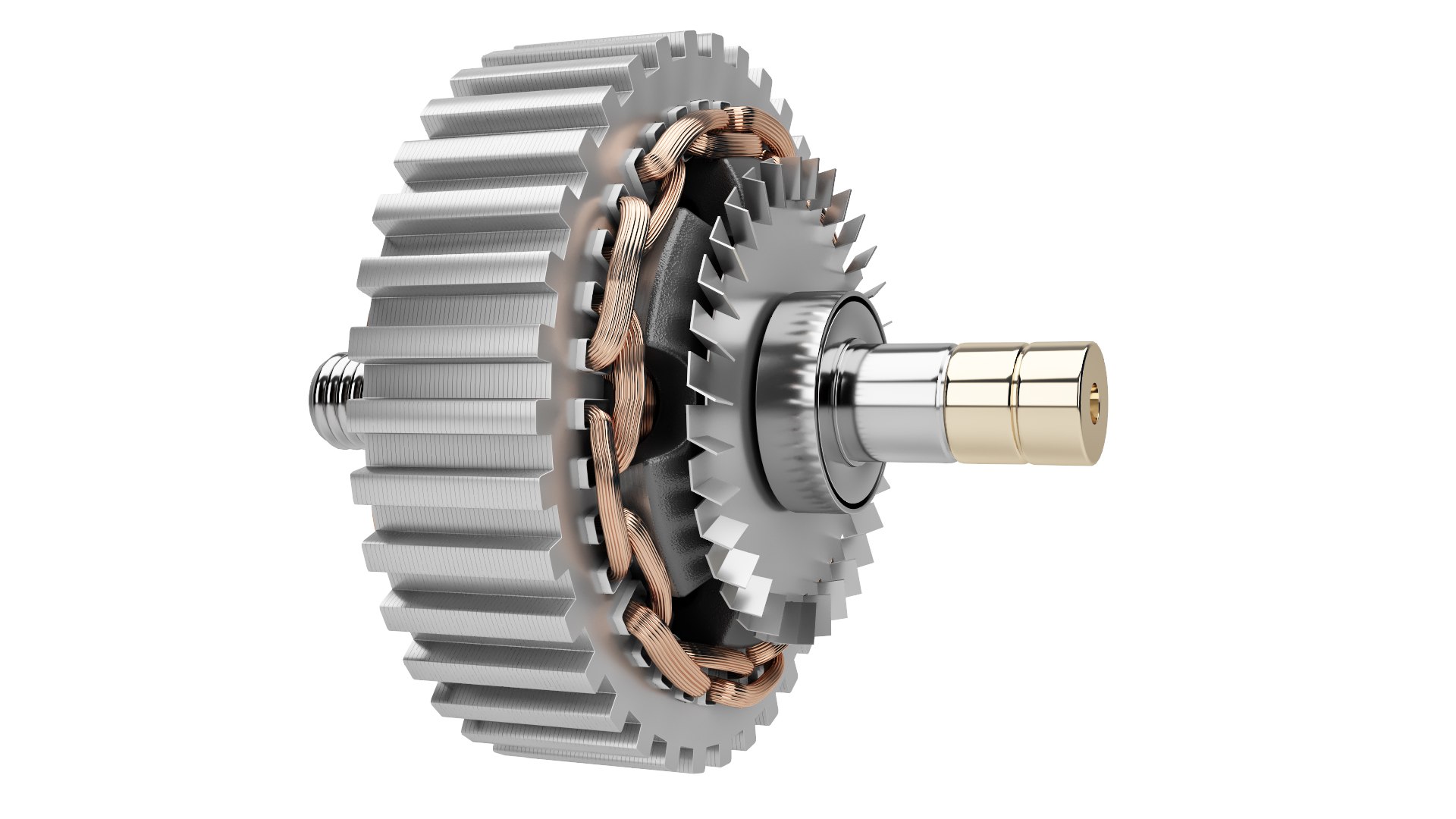 3D Model Electric Motor Rotor Stator 2 - TurboSquid 2411227
