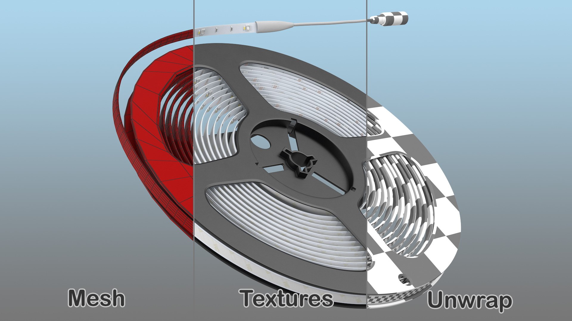 3D Model Led Strip Lights Tape - TurboSquid 1434226