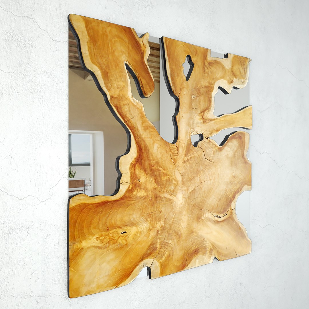 3D Organic Teak Root Mirror - TurboSquid 2129070