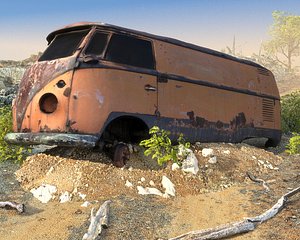 Abandoned Car Wreck Scan